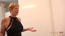 60yr Busty GILF gives Blowjob and gets a facial